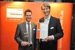 Can Balioglu (li.) und Evrim Savci (re., beide Geschäftsführer der ALK Solutions GmbH) gewannen mit ihrem Produkt der „Moozey Mobile Marketing Plattform“ den Innovationspreis-IT in der Kategorie Mobile.